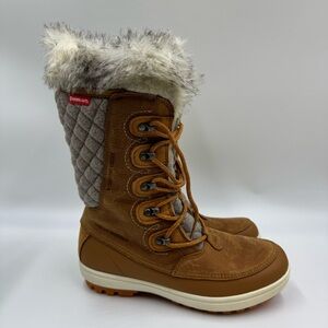 Helly Hansen Tan and Gray Winter Boots with Faux Fur